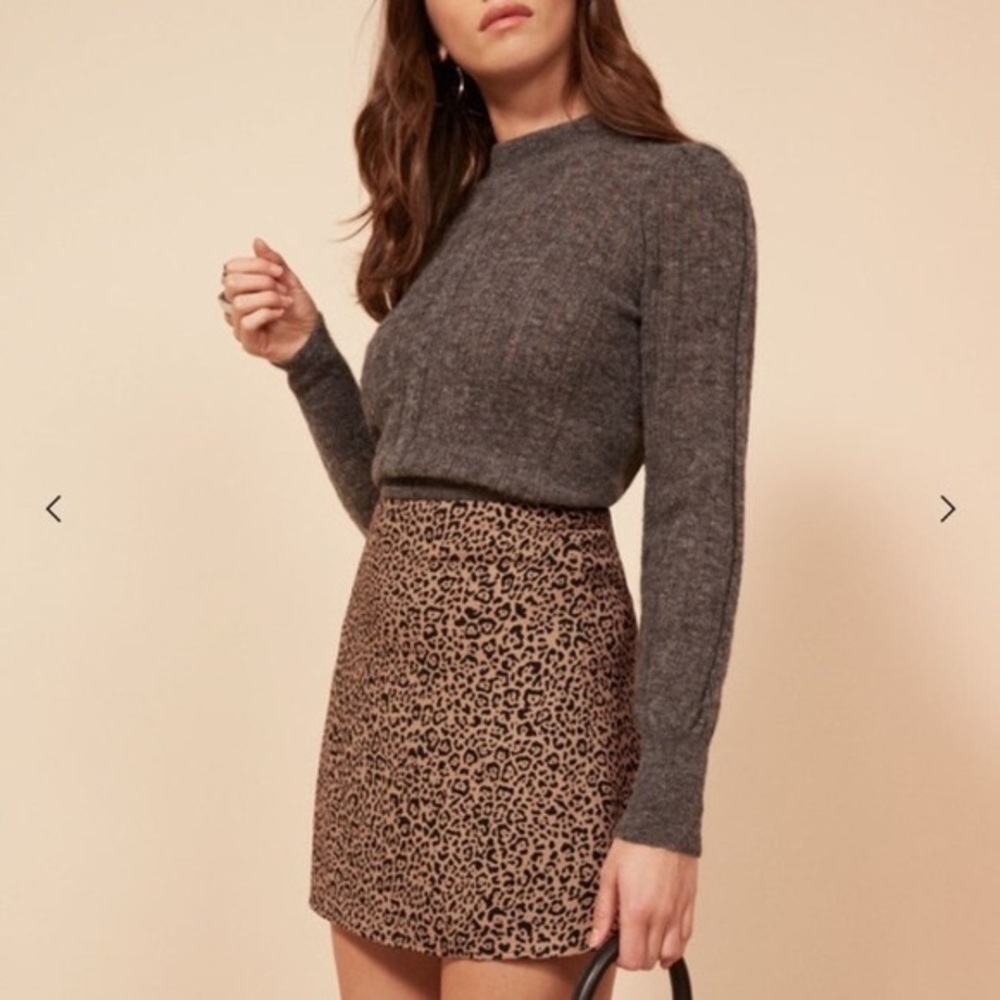 Reformation Monterey leopard animal print skirt Size 0